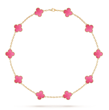 [⭐Lioran]CLOVER 10 MOTIFS  NEW BUBBLE PINK ENAMEL