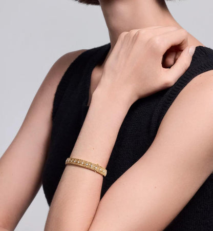 [⭐Lioran]2026 WOVEN-PATTERN BRACELET SET WITH FULL DIAMOND INLAY THREE-COLORS
