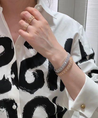 [⭐Lioran]2026 WOVEN-PATTERN BRACELET SET WITH FULL DIAMOND INLAY THREE-COLORS