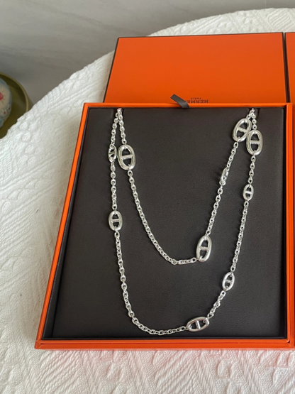 [⭐Lioran]Classic Silver Sweater Chain