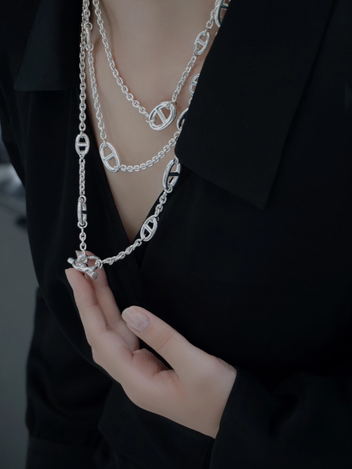 [⭐Lioran]Classic Silver Sweater Chain