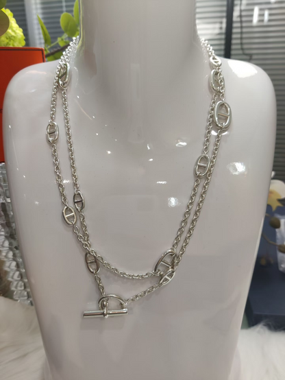 [⭐Lioran]Classic Silver Sweater Chain