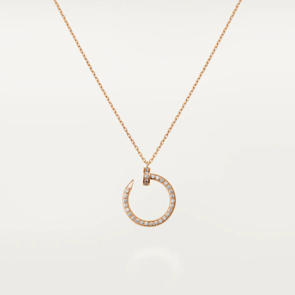 [⭐Lioran]JUSTE NECKLACE PINK GOLD DIAMONDS