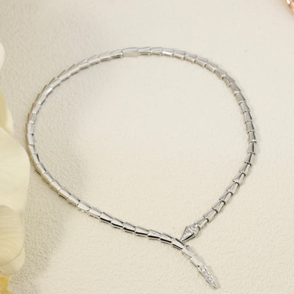 [⭐Lioran]NEW！SERPENT DIAMOND AT BOTH ENDS NECKLACE