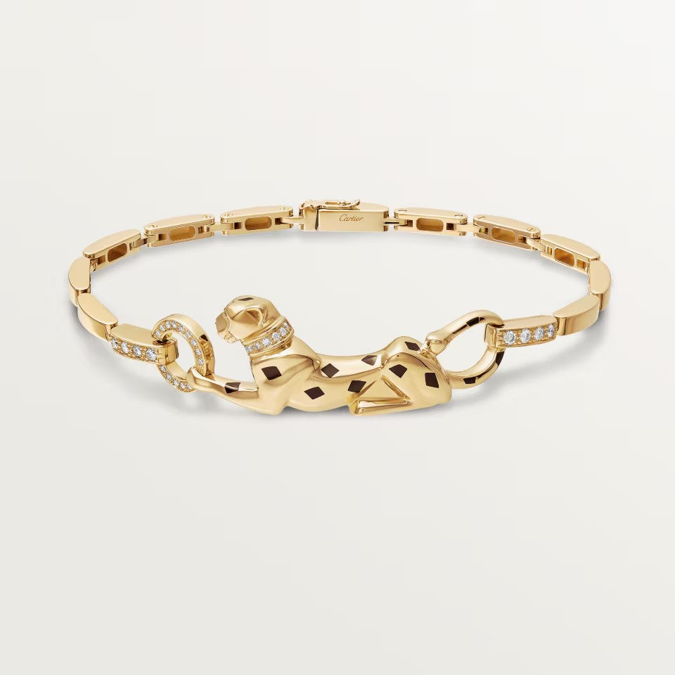 [⭐Lioran]PANTHERE HALF DIAMOND ON CHAIN BRACELET