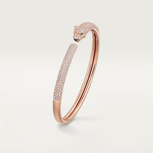 [⭐Lioran]PANTHERE FULL DIAMOND OPEN BRACELET