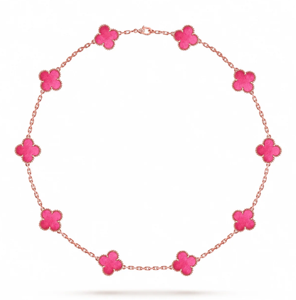 [⭐Lioran]CLOVER 10 MOTIFS  NEW BUBBLE PINK ENAMEL