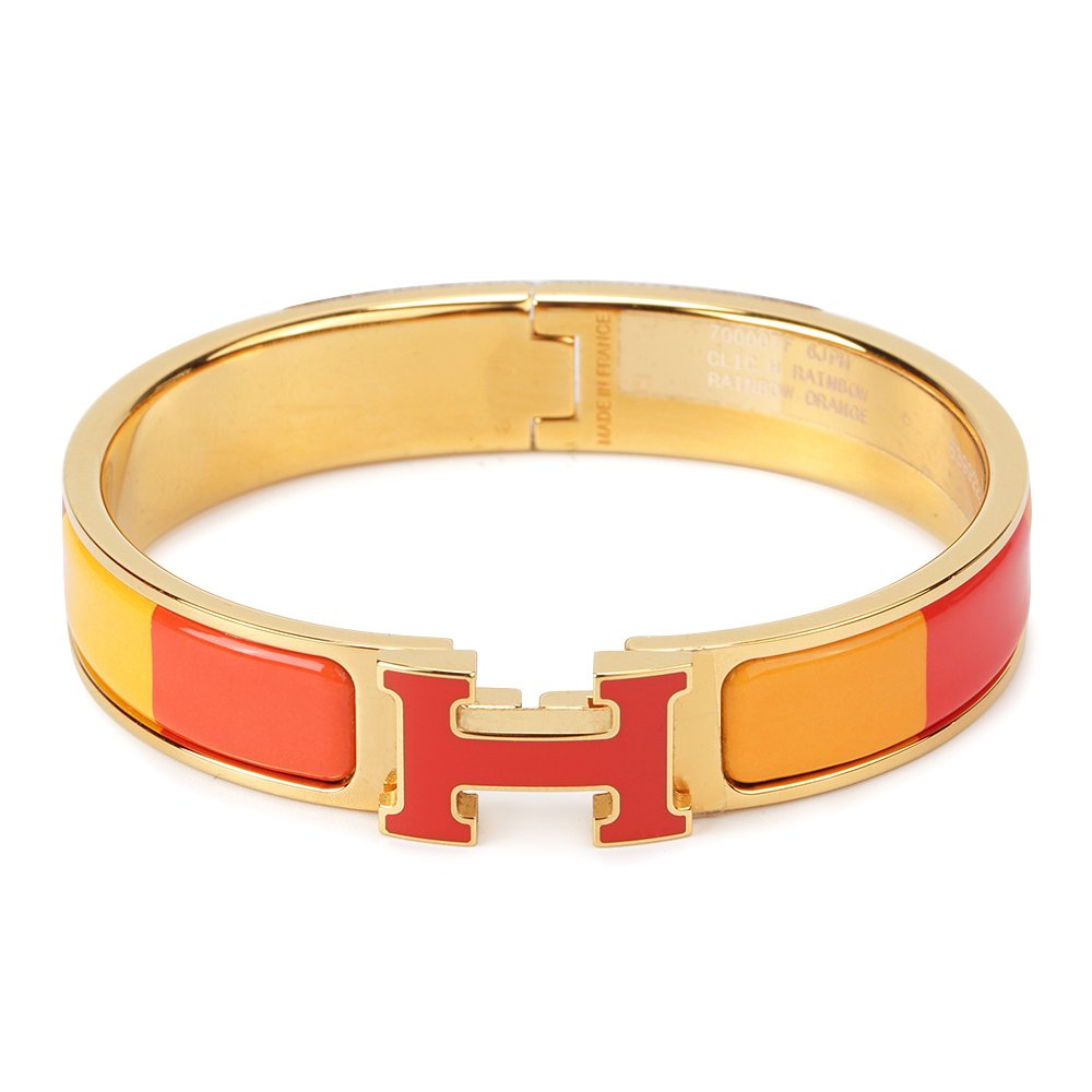 [⭐Lioran]H BRACELET ORANGE RAINBOW CERAMIC