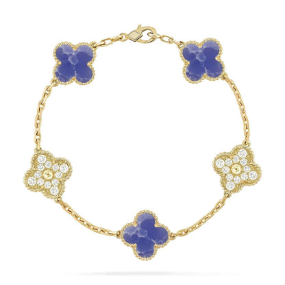 [⭐Lioran]CLOVER 5 MOTIF BLUE VEINS BRACELET COLLECTION