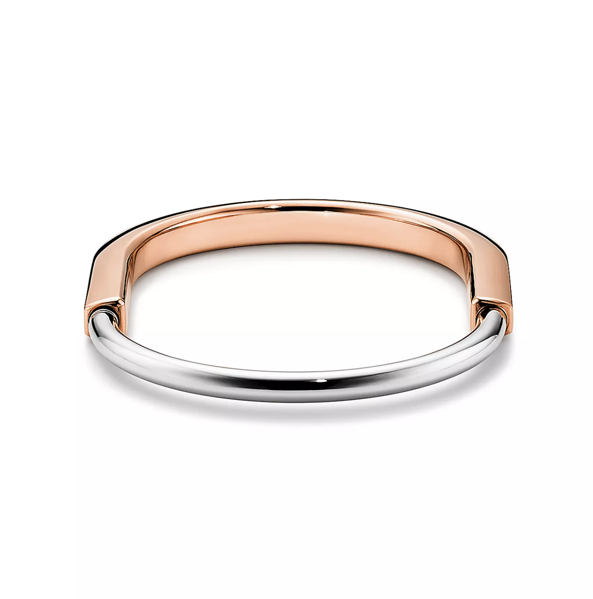 [Lioran]LOCK BRACELET ROSE AND WHITE GOLD