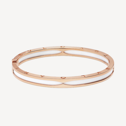 [⭐Lioran]ZERO 1 PINK GOLD WITH WHITE CERAMIC BRACELET