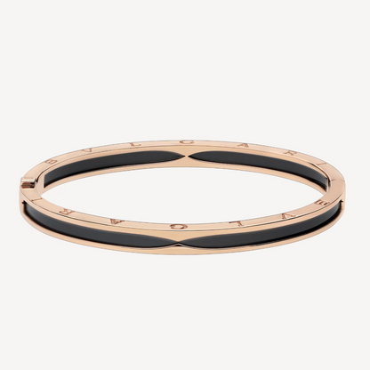 [⭐Lioran]ZERO 1 PINK GOLD WITH BLACK CERAMIC BRACELET