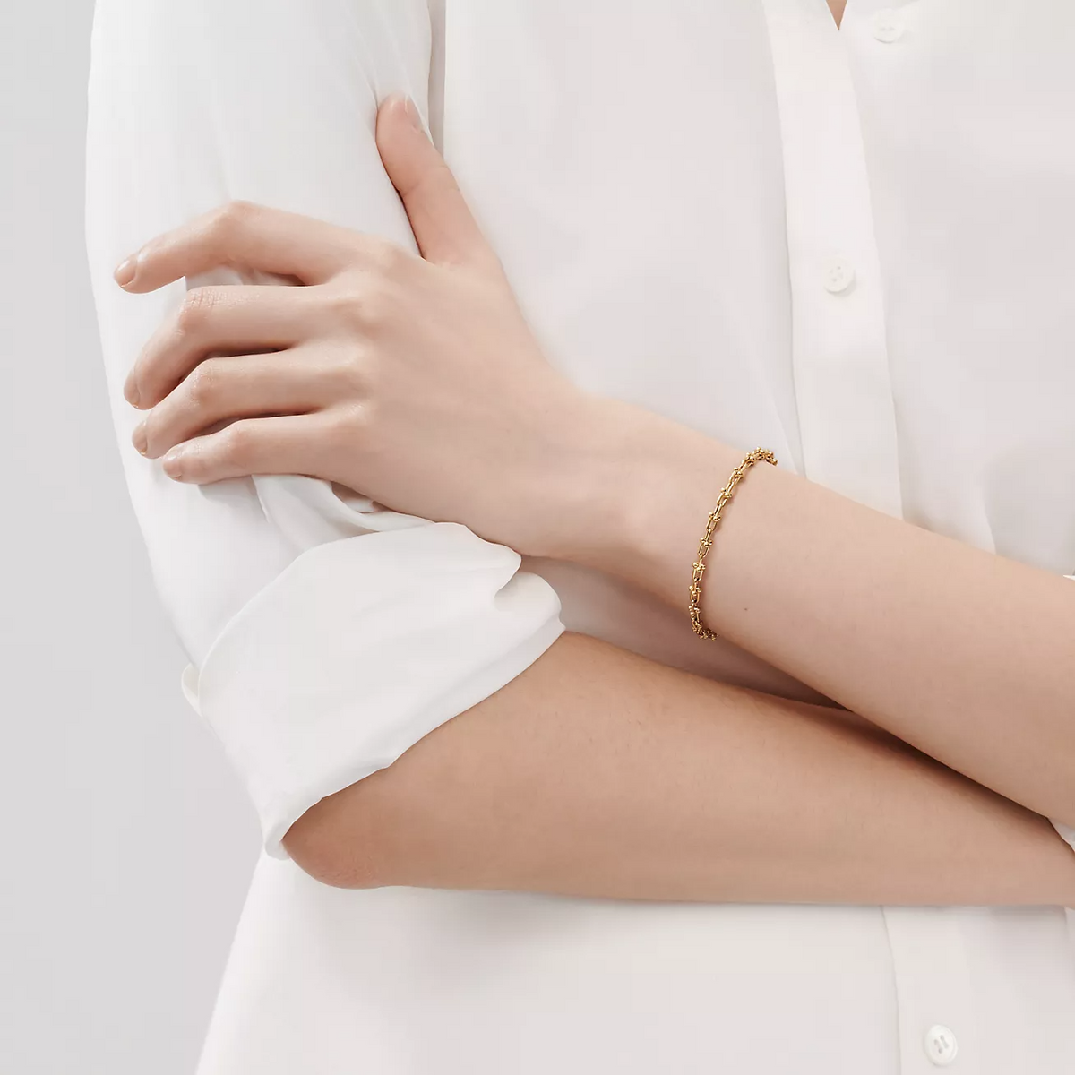 [Lioran]HARDWEAR MICRO LINK 44 MOTIF GOLD BRACELET