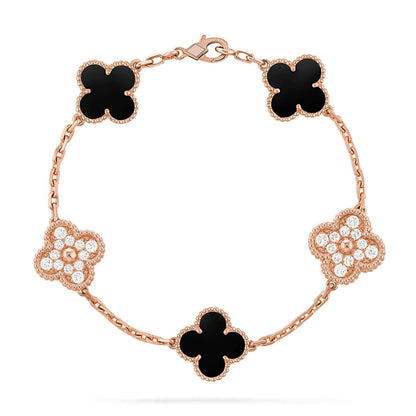 [⭐Lioran] CLOVER 5 MOTIF ONYXS BRACELET COLLECTION