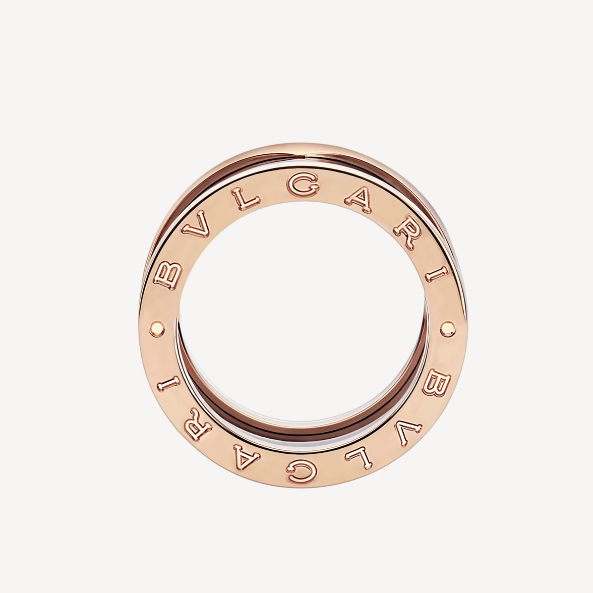 [⭐Lioran]ZERO 1 FOUR-BAND LOOPS AND BLACK CERAMIC SPIRAL PINK GOLD RING
