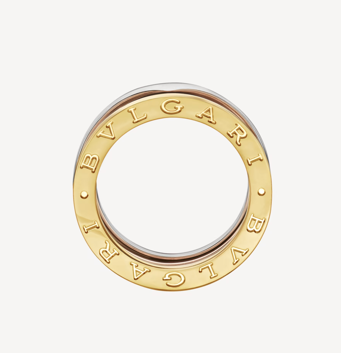 [⭐Lioran]ZERO 1 THREE-BAND ROSE WHITE AND YELLOW RING