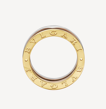 [⭐Lioran]ZERO 1 THREE-BAND ROSE WHITE AND YELLOW RING
