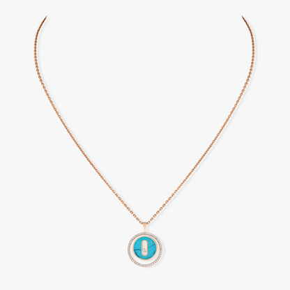 [⭐Lioran]Demo MOVE 1 DIAMOND TURQUOISE PINK GOLD DIAMOND NECKLACE