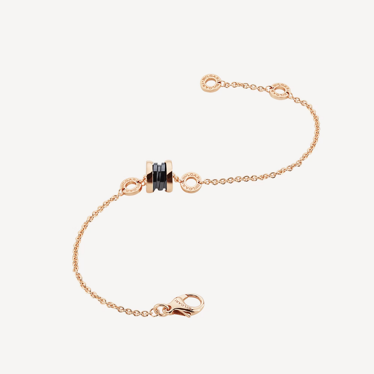 [⭐Lioran]ZERO 1 SOFT PINK GOLD AND BLACK CERAMIC BRACELET
