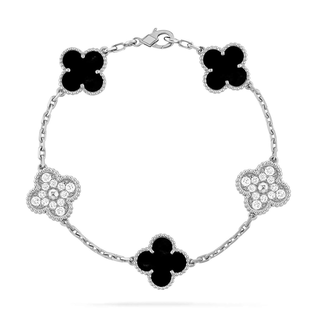 [⭐Lioran] CLOVER 5 MOTIF ONYXS BRACELET COLLECTION