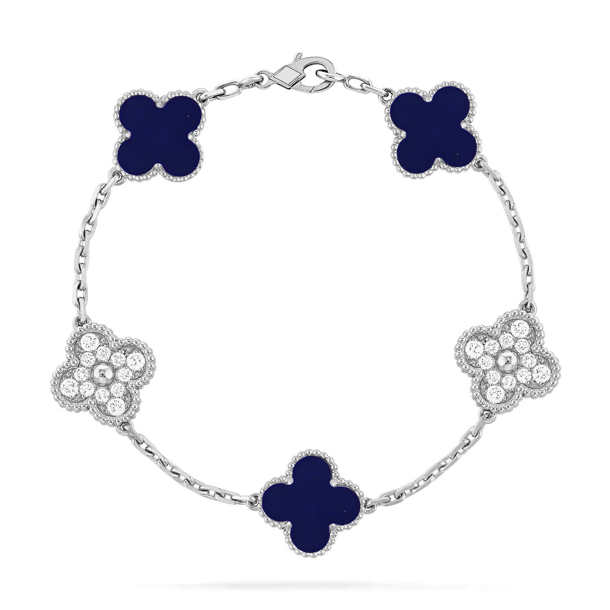 [⭐Lioran]CLOVER 5 MOTIF LAPIS LAZULI BRACELET COLLECTION