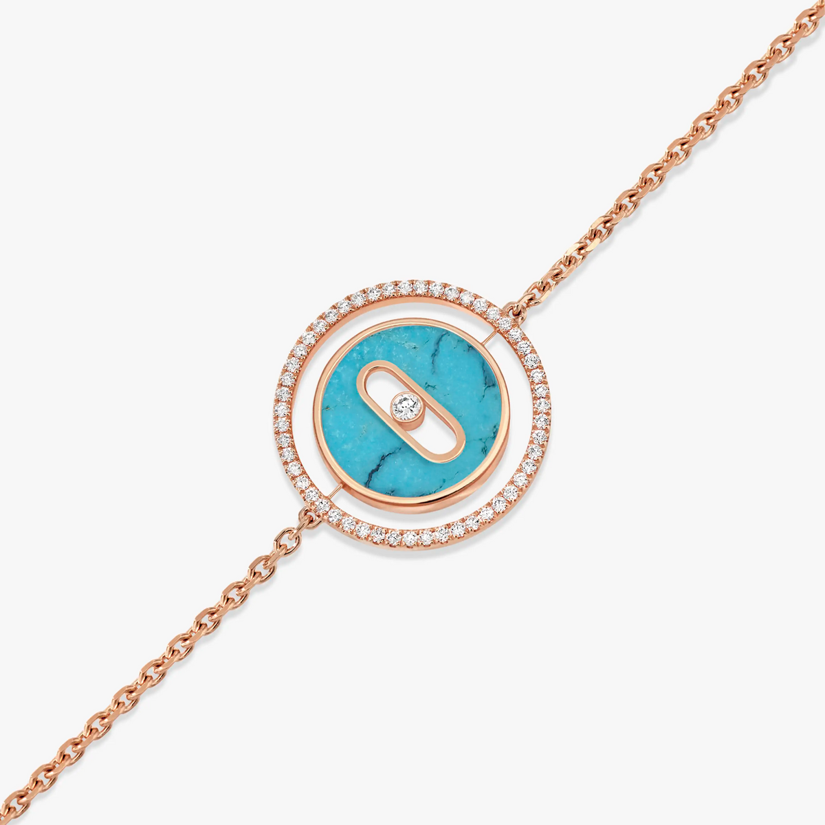 [⭐Lioran]Demo MOVE TURQUOISE PINK GOLD DIAMOND BRACELET