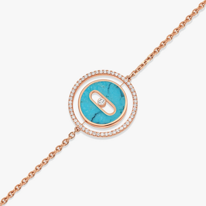 [⭐Lioran]Demo MOVE TURQUOISE PINK GOLD DIAMOND BRACELET