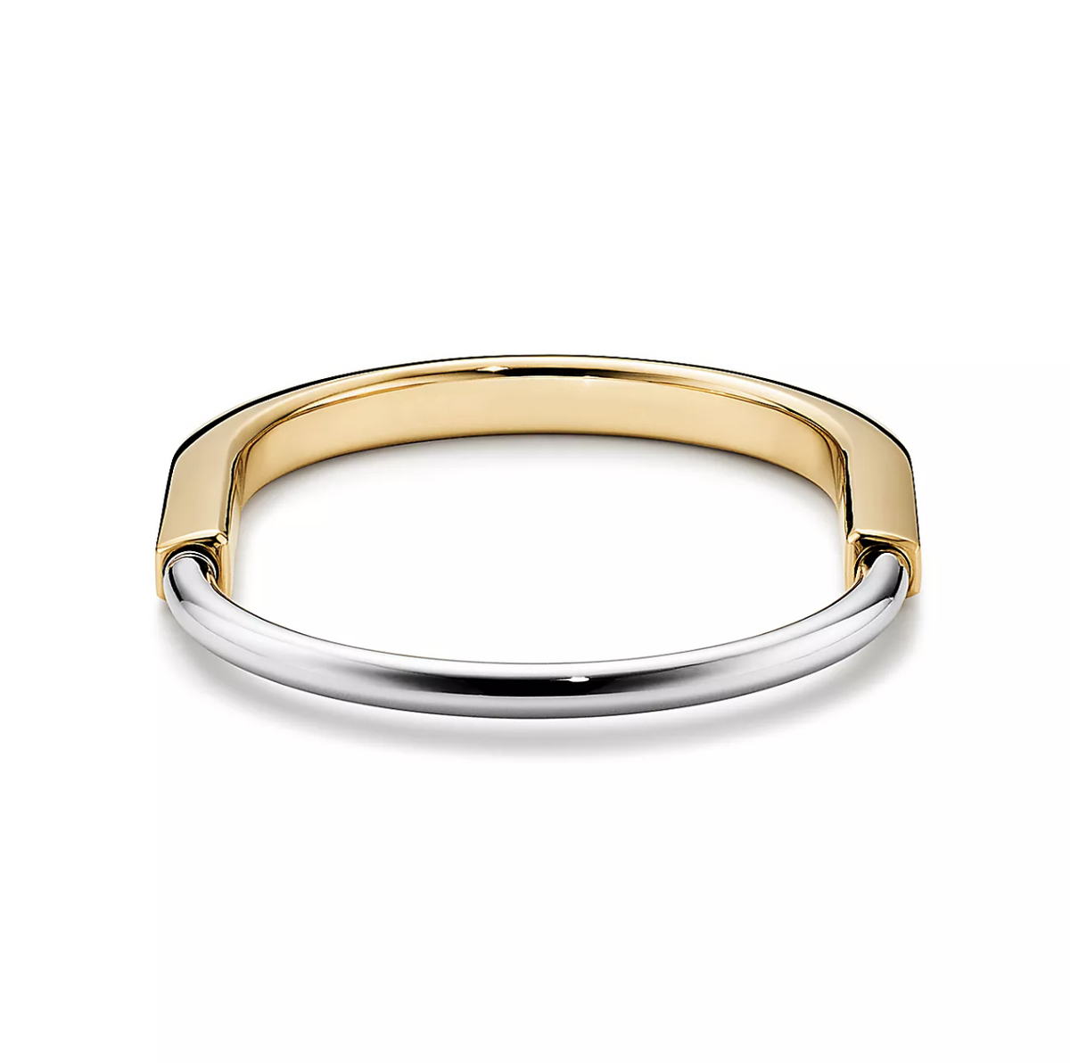 [Lioran]LOCK BRACELET YELLOW AND WHITE GOLD