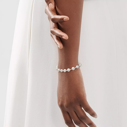 [Lioran]PEARL 7-8MM SILVER BRACELET