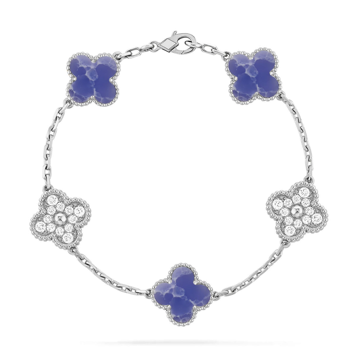 [⭐Lioran]CLOVER 5 MOTIF BLUE VEINS BRACELET COLLECTION