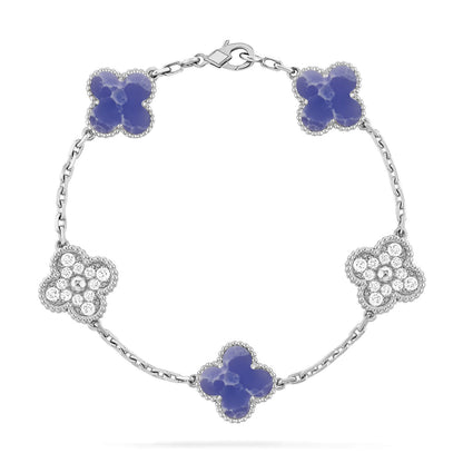 [⭐Lioran]CLOVER 5 MOTIF BLUE VEINS BRACELET COLLECTION
