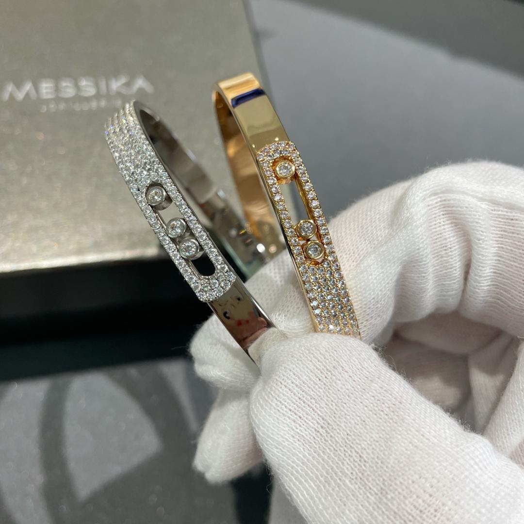 [⭐Lioran]Move Noa Rose Gold Pavé Diamond Bangle Bracelet