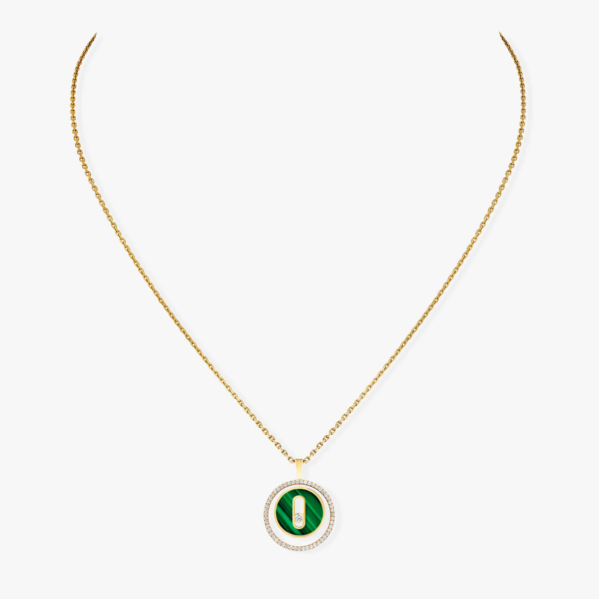 [⭐Lioran]Demo MOVE 1 DIAMOND MALACHITE GOLD DIAMOND NECKLACE