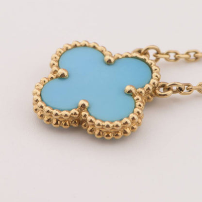 [⭐Lioran]CLOVER 15MM VINTAGE TURQUOISE NECKLACE