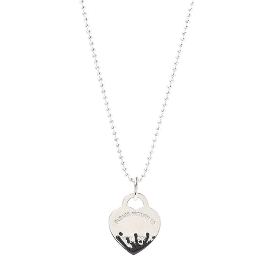 [Lioran]COLOUR HEART SPLASH TAG NECKLACE