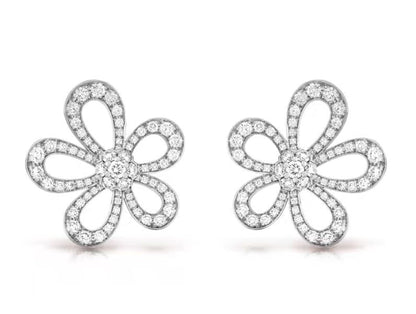 [⭐Lioran]FLOWERLACE EARRINGS FULL DIAMONDS