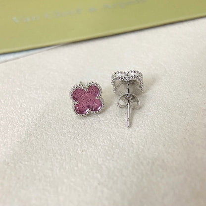[⭐Lioran]2026 NEW MINI CLOVER 1 MOTIF  BUBBLE PINK ENAMEL