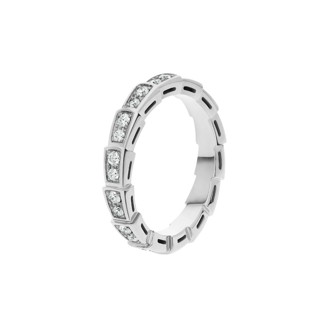 [⭐Lioran]SERPENTI RING SILVER DIAMOND PAVED 3MM