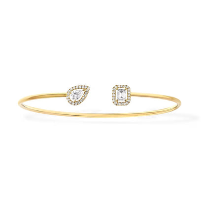 [⭐Lioran]JONC FLEX MY TWIN TOI & MOI SILVER DIAMOND BRACELET