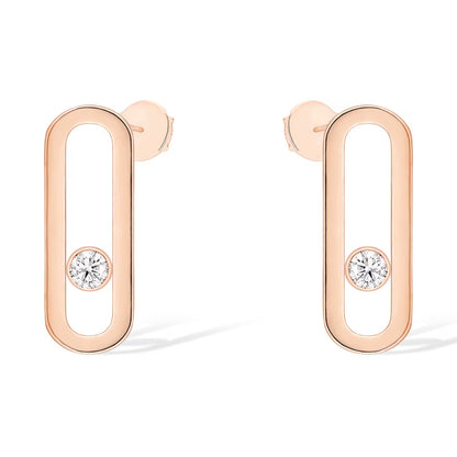 [⭐Lioran]MOVE UNO SMALL 1 DIAMOND EARRINGS