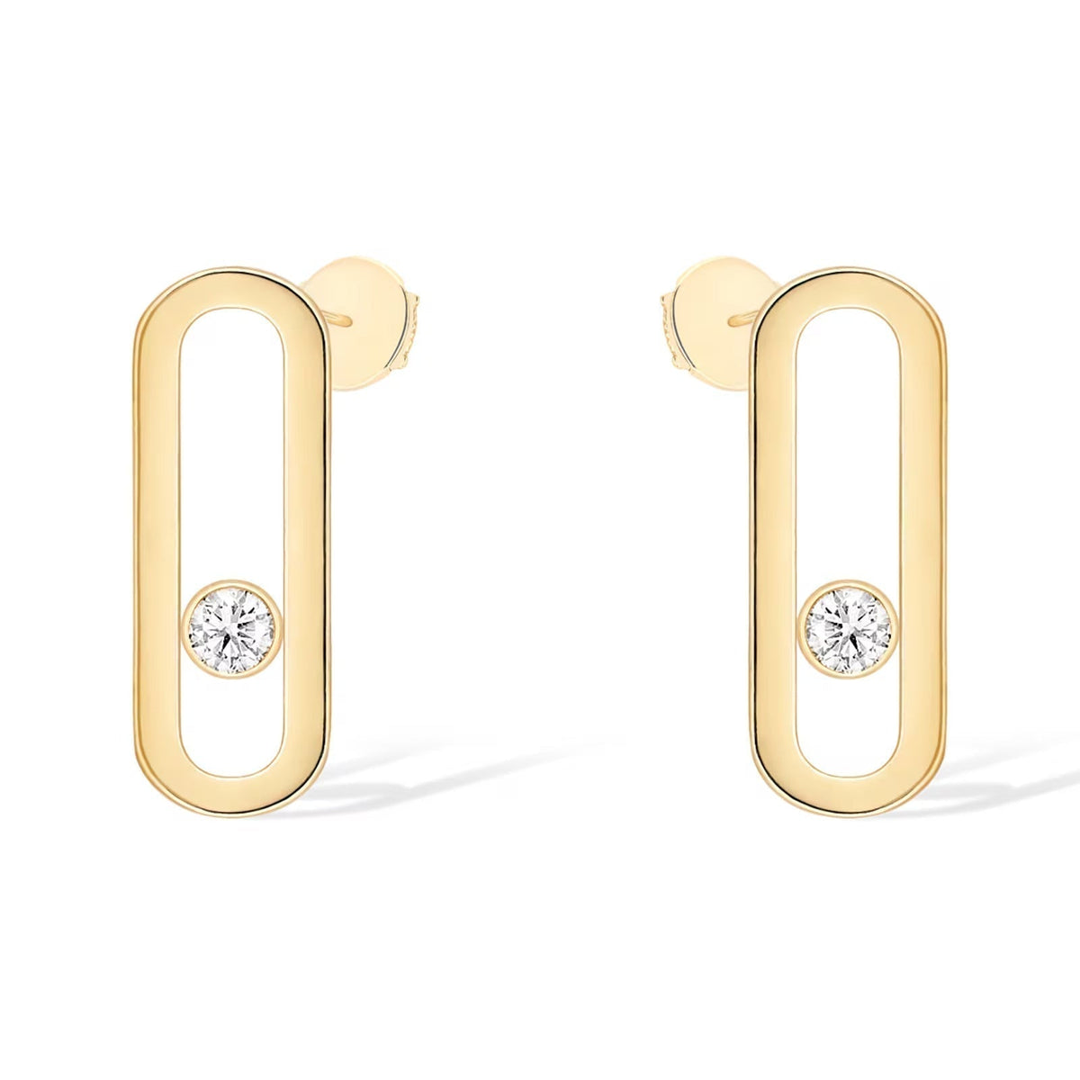 [⭐Lioran]MOVE UNO SMALL 1 DIAMOND EARRINGS