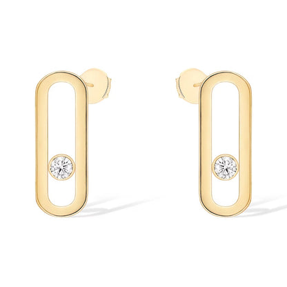 [⭐Lioran]MOVE UNO SMALL 1 DIAMOND EARRINGS