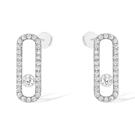[⭐Lioran]MOVE UNO STUD DIAMOND PAVED EARRINGS