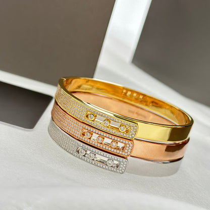 [⭐Lioran]Move Noa Rose Gold Pavé Diamond Bangle Bracelet