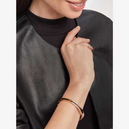 [⭐Lioran]ZERO 1 PINK GOLD WITH BLACK CERAMIC BRACELET