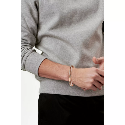 [Lioran]HARDWEAR LARGE LINK PINK GOLD PAVED DIAMOND BRACELET