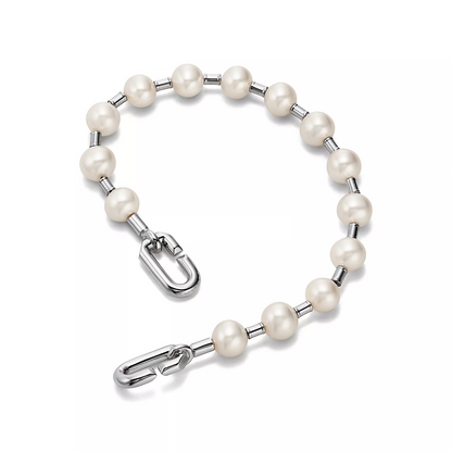 [Lioran]PEARL 7-8MM SILVER BRACELET