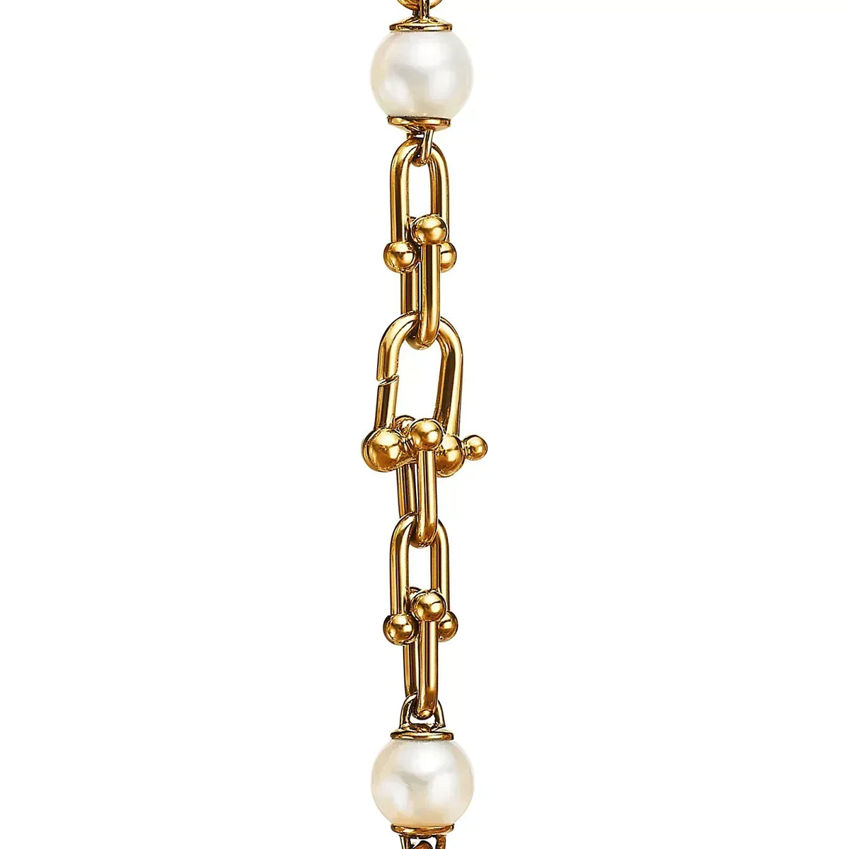 [Lioran]LINK BRACELET GOLD WITH FRESHWATER PEARLS