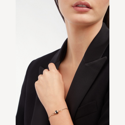 [⭐Lioran]ZERO 1 SOFT PINK GOLD AND BLACK CERAMIC BRACELET