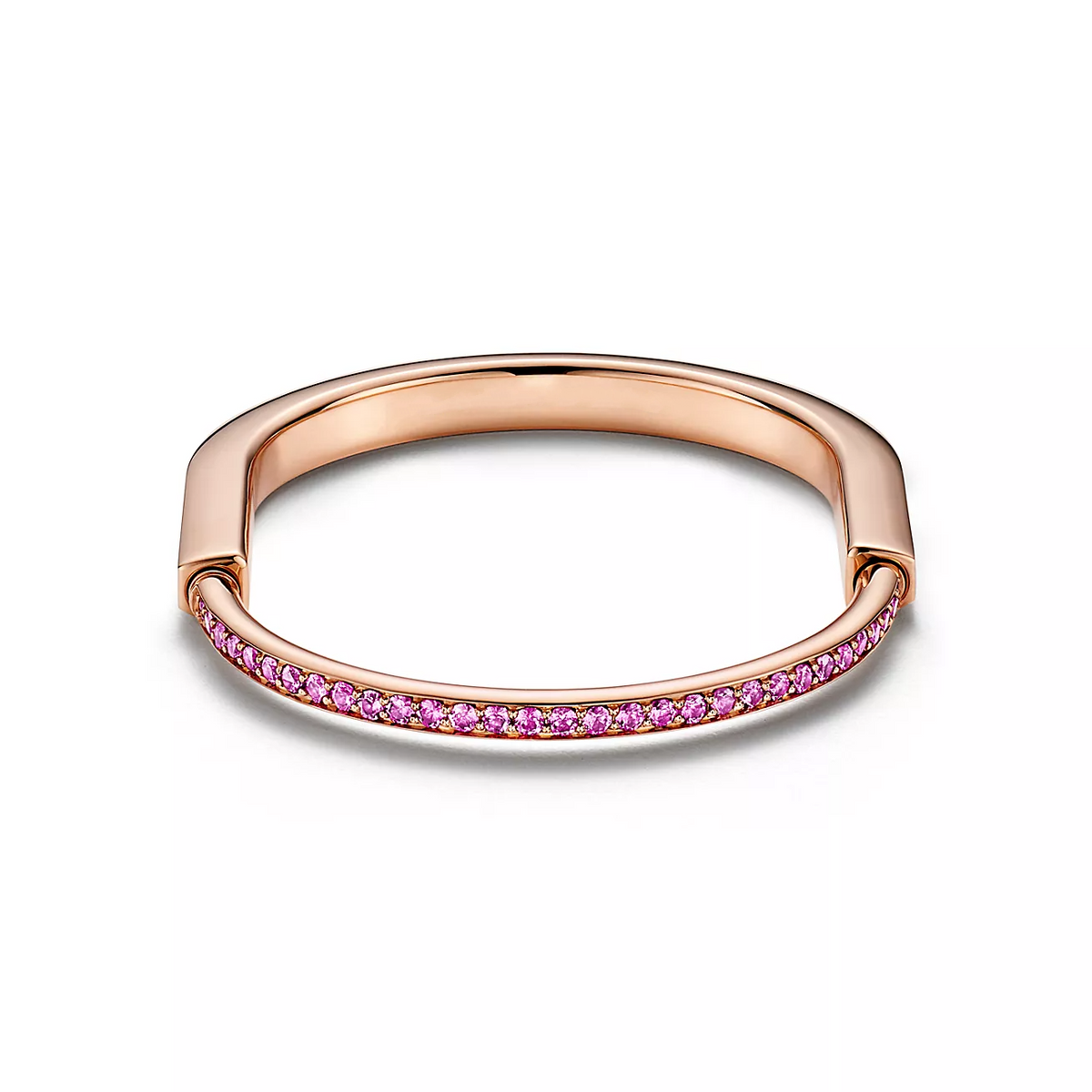 [Lioran]LOCK BRACELET ROSE DIAMOND PINK GOLD